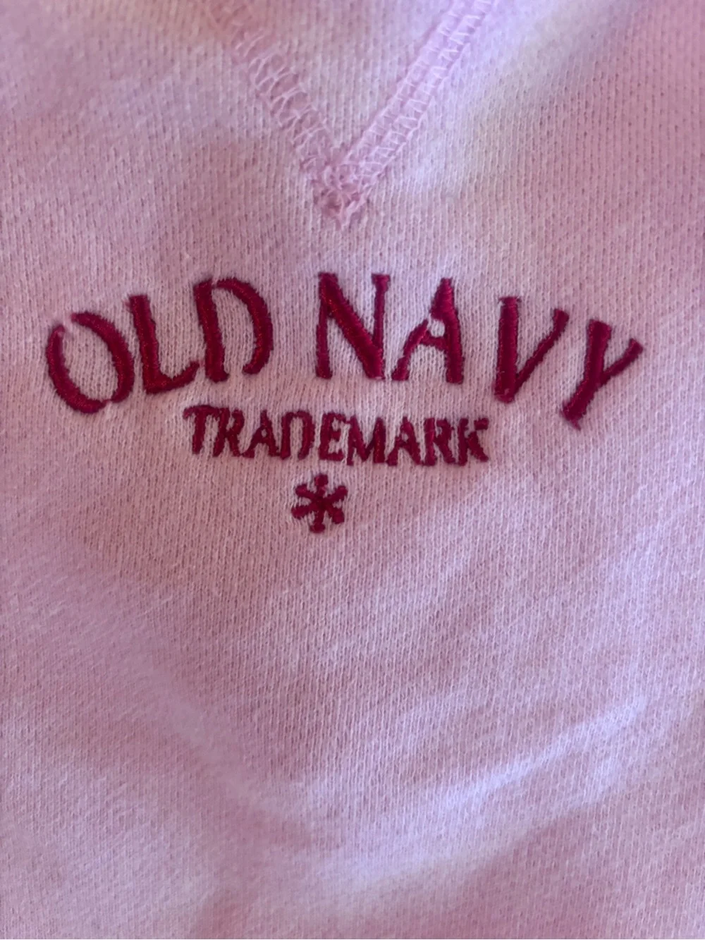 Vintage Old Navy Light Pink Infant One-Piece Footie with Embroidered Logo